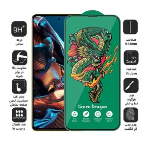محافظ صفحه نمایش اپیکوی مدل Green Dragon ExplosionProof مناسب برای گوشی موبایل شیائومی Poco X5 Pro/ X5/ X4 Pro 5G/ X3 Pro/ X3 NFC/ X3