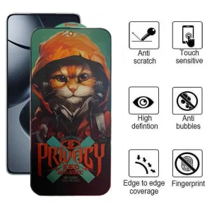 محافظ صفحه نمایش حریم شخصی اپیکوی مدل Privacy Hoodie Cat مناسب برای گوشی موبایل شیائومی  F7 Ultra /F7 Pro /Redmi Note 14s