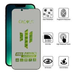 محافظ صفحه نمایش حریم شخصی اپیکوی مدل Cactus-ESD-Privacy مناسب برای گوشی موبایل اپل iPhone 16e/14/13 Pro/ 13