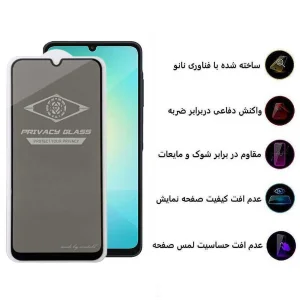 محافظ صفحه نمایش حریم شخصی اپیکوی مدل Privacy مناسب برای گوشی موبایل سامسونگ Galaxy A06/A06s/A05s/A05/F05