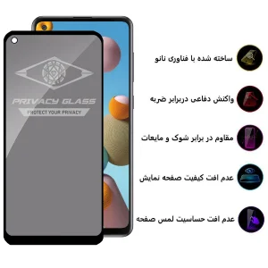 محافظ صفحه نمایش حریم شخصی اپیکوی مدل PvSight مناسب برای گوشی موبایل سامسونگ Galaxy A21s
