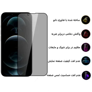 محافظ صفحه نمایش حریم شخصی اپیکوی مدل Pry مناسب برای گوشی موبایل اپل iPhone 16e / 14 / 13 Pro / 13