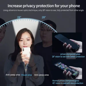 محافظ صفحه نمایش حریم شخصی اپیکوی مدل Pry مناسب برای گوشی موبایل اپل iPhone 16e / 14 / 13 Pro / 13