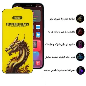 محافظ صفحه نمایش اپیکوی مدل Golden Dragon مناسب برای گوشی موبایل اپل iPhone 12/ 12 Pro