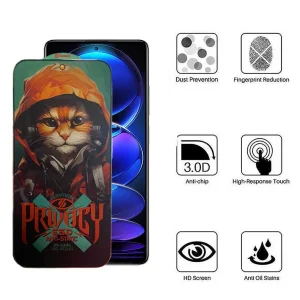 محافظ صفحه نمایش حریم شخصی اپیکوی مدل Privacy Hoodie Cat مناسب برای گوشی موبایل شیائومی Redmi Note 12 Pro Plus/ Note 12 Pro 5G /Note 12 Pro 4G/ Note 12 5G /Note 12 4G/Note 12 (China)