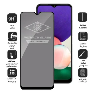 محافظ صفحه نمایش حریم شخصی اپیکوی مدل PvSight مناسب برای گوشی موبایل سامسونگ Galaxy A22 5G / F42 5G