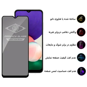 محافظ صفحه نمایش حریم شخصی اپیکوی مدل PvSight مناسب برای گوشی موبایل سامسونگ Galaxy A22 5G / F42 5G