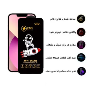 محافظ صفحه نمایش اپیکوی مدل Spaceship مناسب برای گوشی موبایل اپل iPhone 13/13 Pro/14