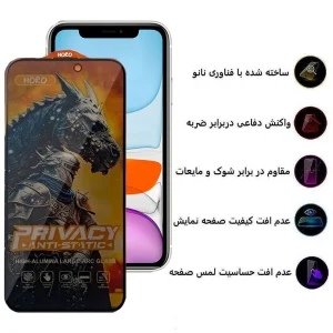 محافظ صفحه نمایش اِپیکوی مدل Knight Privacy مناسب برای گوشی موبایل اپل iPhone 11/XR