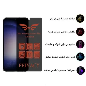 محافظ صفحه نمایش حریم شخصی اپیکوی مدل Nano-Privacy مناسب برای گوشی موبایل سامسونگ Galaxy S23 Plus/ S22 Plus