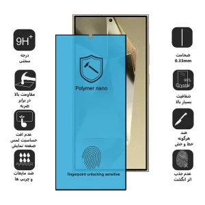 محافظ صفحه نمایش اپیکوی مدل Polymer Nano مناسب برای گوشی موبایل سامسونگ Galaxy S24 Ultra / S23 Ultra / S22 Ultra