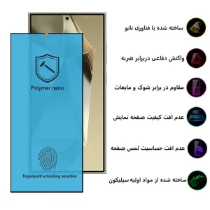 محافظ صفحه نمایش اپیکوی مدل Polymer Nano مناسب برای گوشی موبایل سامسونگ Galaxy S24 Ultra / S23 Ultra / S22 Ultra