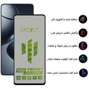 محافظ صفحه نمایش حریم شخصی اپیکوی مدل Cactus-ESD-Privacy مناسب برای گوشی موبایل شیائومی 14T Pro / 14T / Redmi K70 Ultra
