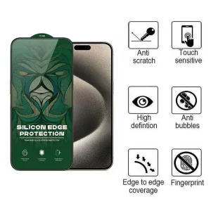 محافظ صفحه نمایش حریم شخصی اپیکوی مدل Silicon Edges Privacy مناسب برای گوشی موبایل اپل iPhone 15 Pro Max