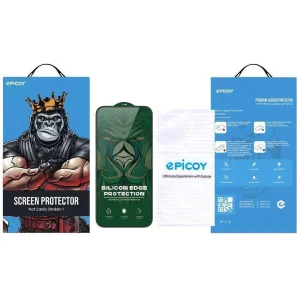 محافظ صفحه نمایش حریم شخصی اپیکوی مدل Silicon Edges Privacy مناسب برای گوشی موبایل اپل iPhone 15 Pro Max