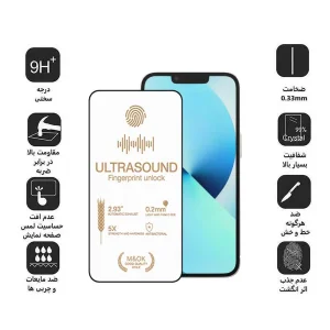 محافظ صفحه نمایش اپیکوی مدل UltraSound مناسب برای گوشی موبایل اپل iPhone 16e /14 /13 /13 Pro