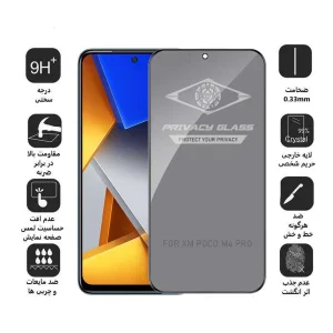 محافظ صفحه نمایش حریم شخصی اپیکوی مدل PvSight مناسب برای گوشی موبایل شیائومی Poco M4 Pro