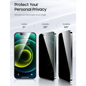 محافظ صفحه نمایش حریم شخصی اپیکوی مدل Alpha مناسب برای گوشی موبایل اپل iPhone 16/15/14 Pro
