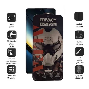 محافظ صفحه نمایش حریم شخصی اپیکوی مدل Alpha مناسب برای گوشی موبایل شیائومی Poco F6 Pro/ Poco F6/ Redmi Turbo 3