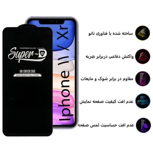 محافظ صفحه نمایش اپیکوی مدل Super 5D مناسب برای گوشی موبایل اپل iPhone 11 / Xr