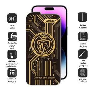 محافظ صفحه نمایش حریم شخصی اپیکوی مدل Wotaer Privacy مناسب برای گوشی موبایل اپل  iPhone 14 Pro Max