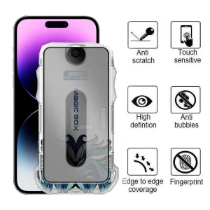محافظ صفحه نمایش حریم شخصی اپیکوی مدل Lion Privacy Easy Install مناسب برای گوشی موبایل اپل iPhone 14 Pro Max/16 Plus/15 Plus به همراه کیت نصب