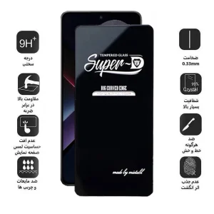 محافظ صفحه نمایش اپیکوی مدل Super 5D مناسب برای گوشی موبایل شیائومی Poco X7 Pro / X6 Pro / Redmi Note 14 / Turbo 4