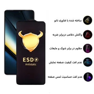 محافظ صفحه نمایش اپیکوی مدل Golden ESD مناسب برای گوشی موبایل شیائومی Poco F6 Pro/ Poco F6/ Redmi Turbo 3