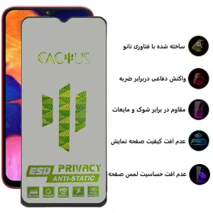 محافظ صفحه نمایش حریم شخصی اپیکوی مدل Cactus-ESD-Privacy مناسب برای گوشی موبایل سامسونگ Galaxy A10