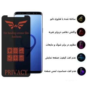 محافظ صفحه نمایش حریم شخصی اپیکوی مدل Nano-Privacy  مناسب برای گوشی موبایل سامسونگ Galaxy S9 Plus/S8 Plus