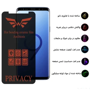 محافظ صفحه نمایش حریم شخصی اپیکوی مدل Nano-Privacy  مناسب برای گوشی موبایل سامسونگ Galaxy S9 Plus/S8 Plus