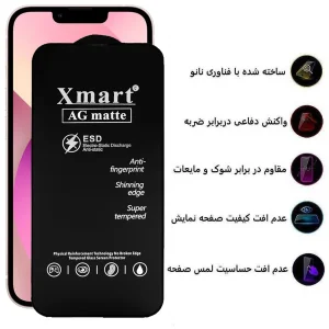 محافظ صفحه نمایش مات اپیکوی مدل Xmart Ag Matte مناسب برای گوشی موبایل اپل iphone 14/13 Pro/13