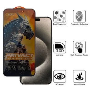 محافظ صفحه نمایش حریم شخصی اپیکوی مدل Knight Privacy مناسب برای گوشی موبایل اپل iPhone 15 Pro Max