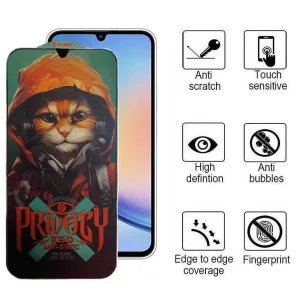 محافظ صفحه نمایش اپیکوی مدل Privacy Hoodie Cat مناسب برای گوشی موبایل سامسونگ Galaxy A24 4G/A25/A15 4G/5G /F34
