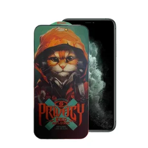 محافظ صفحه نمایش حریم شخصی اپیکوی مدل Hoodie Cat مناسب برای گوشی موبایل اپل  iPhone 11 Pro/ Xs /X