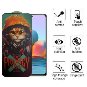 محافظ صفحه نمایش حریم شخصی اپیکوی مدل Privacy Hoodie Cat مناسب برای گوشی موبایل شیائومی Redmi Note 10 Pro Max / Note 10 Pro 4G (India) /Note 10 Pro 4G (International)/ Note 10 Lite