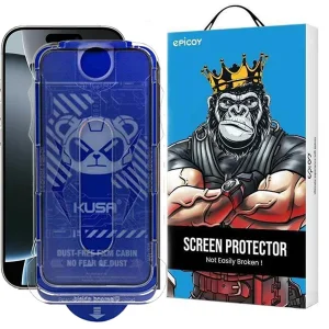 محافظ صفحه نمایش حریم شخصی اپیکوی مدل Kusa Easy install Kit مناسب برای گوشی موبایل اپل iPhone 16/15/14 Pro  به همراه کیت نصب آسان