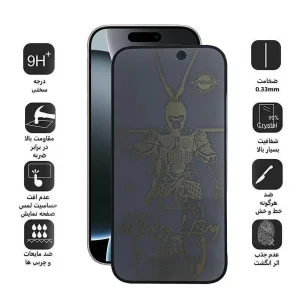 محافظ صفحه نمایش حریم شخصی اپیکوی مدل wukong privacy مناسب برای گوشی موبایل اپل iphone 16 Pro