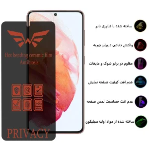 محافظ صفحه نمایش حریم شخصی اپیکوی مدل Nano مناسب برای گوشی موبایل سامسونگ Galaxy S21 / S20