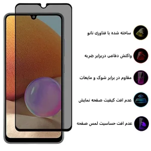 محافظ صفحه نمایش حریم شخصی اپیکوی مدل Privacy مناسب برای گوشی موبایل سامسونگ Galaxy A33 /A32 4G/A31/A30S/A22 4G/A30/A50/A50s/A40s/A20/M32 4G/M30S/M30s/F41/F22