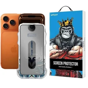 محافظ صفحه نمایش حریم شخصی اپیکوی مدل Lion Privacy Easy Install مناسب برای گوشی موبایل اپل iPhone 17 Pro Max به همراه کیت نصب