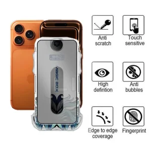 محافظ صفحه نمایش حریم شخصی اپیکوی مدل Lion Privacy Easy Install مناسب برای گوشی موبایل اپل iPhone 17 Pro Max به همراه کیت نصب