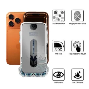 محافظ صفحه نمایش حریم شخصی اپیکوی مدل Lion Privacy Easy Install مناسب برای گوشی موبایل اپل iPhone 17 Pro Max به همراه کیت نصب