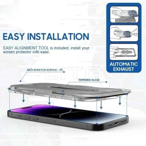 محافظ صفحه نمایش حریم شخصی اپیکوی مدل Lion Privacy Easy Install مناسب برای گوشی موبایل اپل iPhone 17 Pro Max به همراه کیت نصب