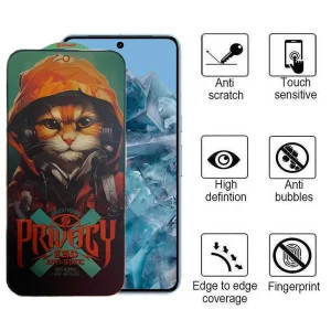 محافظ صفحه نمایش حریم شخصی اپیکوی مدل Privacy Hoodie Cat مناسب برای گوشی موبایل گوگل Pixel 9 Pro XL