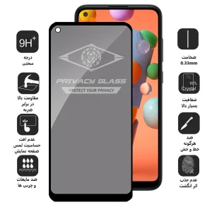 محافظ صفحه نمایش حریم شخصی اپیکوی مدل PvSight مناسب برای گوشی موبایل سامسونگ Galaxy A11