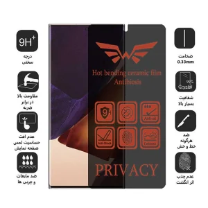 محافظ صفحه نمایش حریم شخصی اپیکوی مدل Nano-Privacy مناسب برای گوشی موبایل سامسونگ Galaxy Note20 Ultra