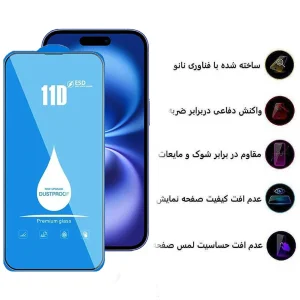 محافظ صفحه نمایش اپیکوی مدل Blue ESD مناسب برای گوشی موبایل اپل iPhone 16 / 15