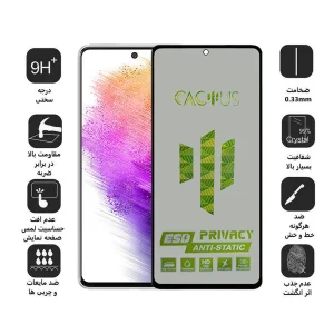 محافظ صفحه نمایش حریم شخصی اپیکوی مدل Cactus-ESD-Privacy مناسب برای گوشی موبایل سامسونگ Galaxy A73 5G/A72 4G/5G /M54 /M53 5G/M52/ M5/A71/A81/A91/M62/F62/S10 Lite/Note 10 Lite