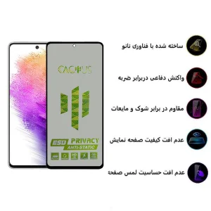 محافظ صفحه نمایش حریم شخصی اپیکوی مدل Cactus-ESD-Privacy مناسب برای گوشی موبایل سامسونگ Galaxy A73 5G/A72 4G/5G /M54 /M53 5G/M52/ M5/A71/A81/A91/M62/F62/S10 Lite/Note 10 Lite
